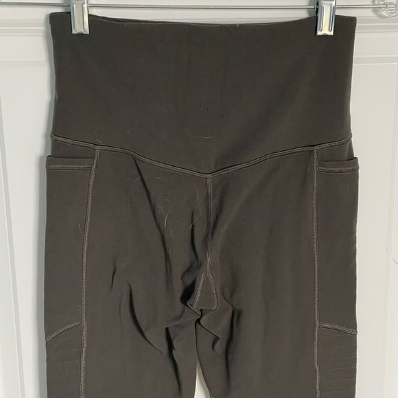 Athleta Inclination Moto tight Leggings Green with pockets 47149 - Picture 3 of 15